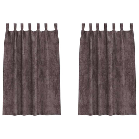 Vidaxl velvet gordijnen met gordijnen 2 pcs bruin 175 x 140 cm fluweel