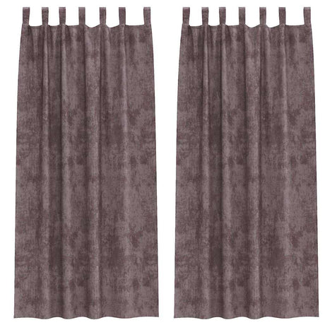 Vidaxl velvet gordijnen met gordijnen 2 pcs bruin 245 x 140 cm fluweel