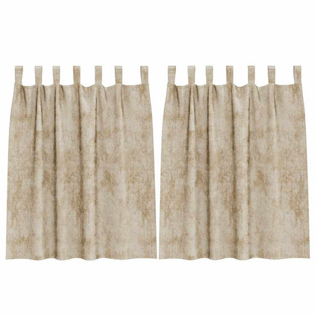 Vidaxl velvet gordijnen met gordijnen 2 pcs crème 140 x 140 cm fluweel