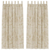 Vidaxl velvet gordijnen met gordijnen 2 pcs crème 225 x 140 cm fluweel