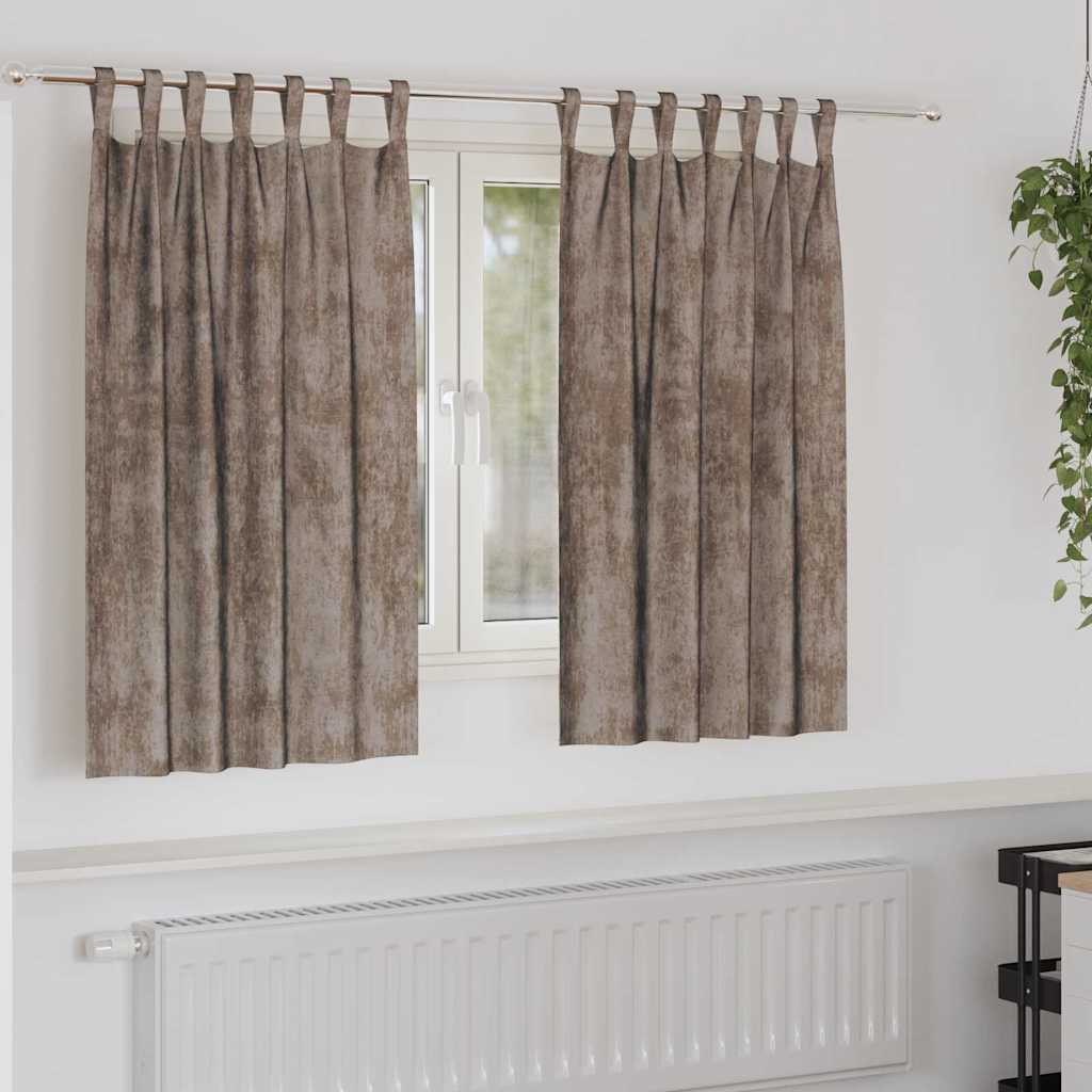 Vidaxl velvet gordijnen 2 pcs cappuccino 140 x 140 cm fluweel