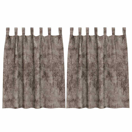 Vidaxl velvet gordijnen 2 pcs cappuccino 140 x 140 cm fluweel