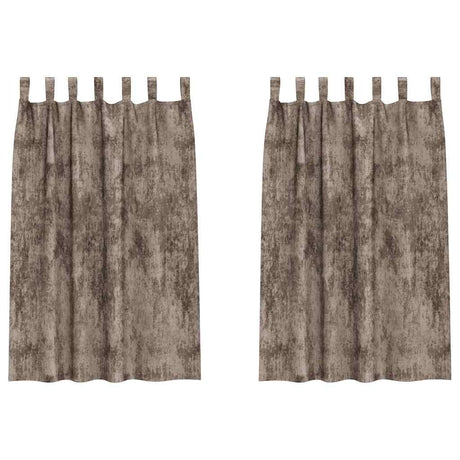 Vidaxl velvet gordijnen 2 pcs cappuccino 175 x 140 cm fluweel