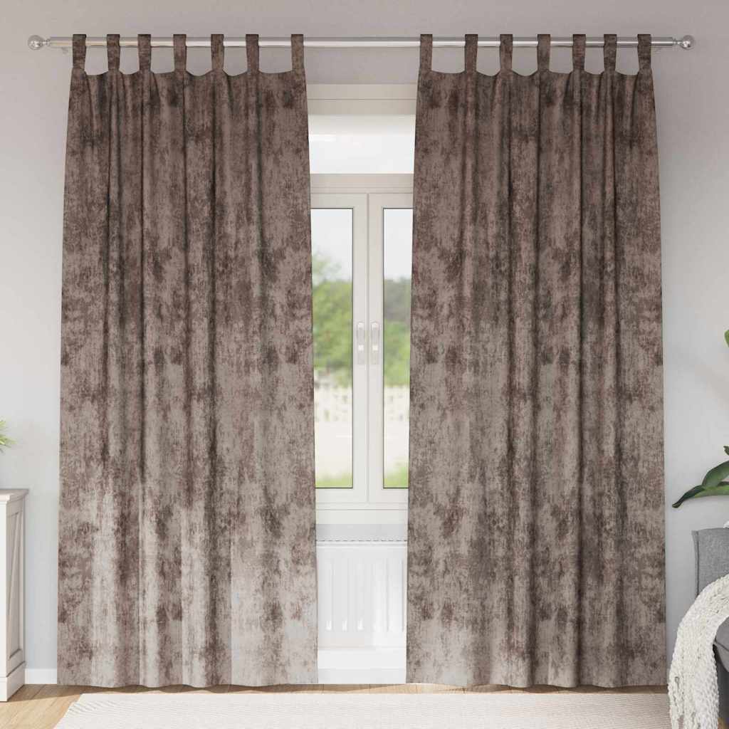 Vidaxl velvet gordijnen 2 pcs cappuccino 225 x 140 cm fluweel