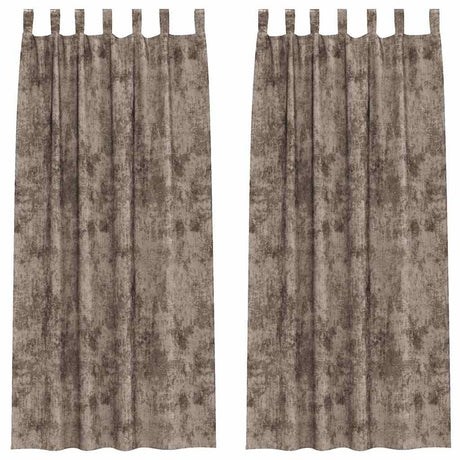 Vidaxl velvet gordijnen 2 pcs cappuccino 225 x 140 cm fluweel