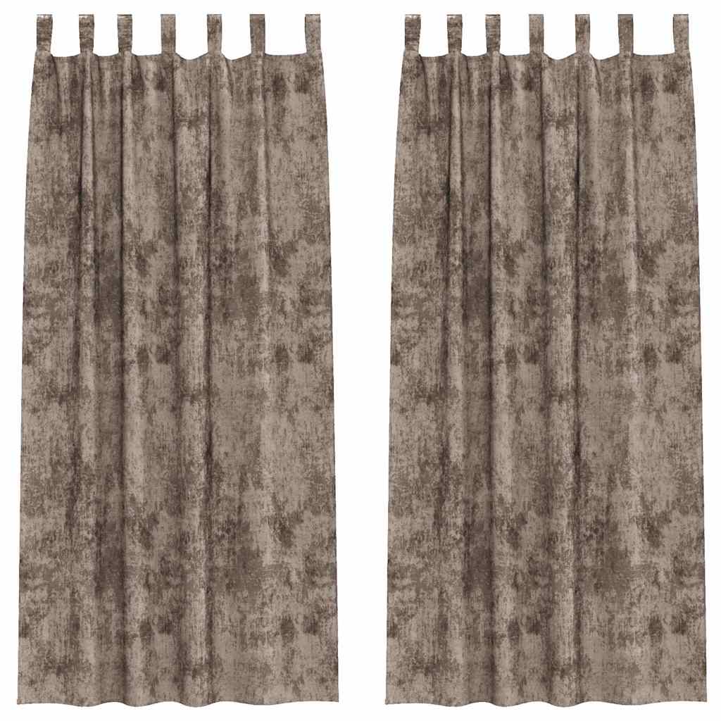 Vidaxl velvet gordijnen 2 pcs cappuccino 245 x 140 cm fluweel