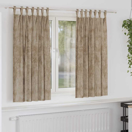 Vidaxl velvet gordijnen 2 pcs champagne 175 x 140 cm fluweel
