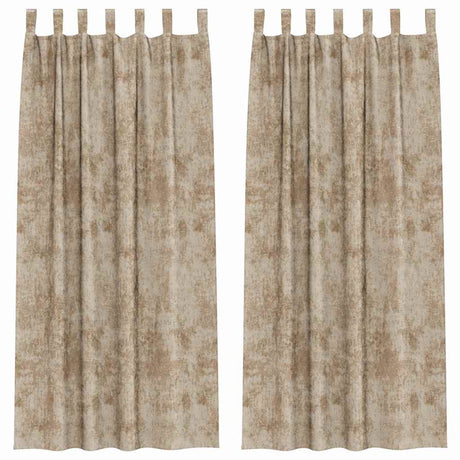 Vidaxl velvet gordijnen 2 pcs champagne 245 x 140 cm fluweel