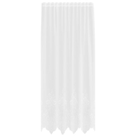 Vidaxl kantgordijn met gordijnen bloemen wit 245x150cm polyester