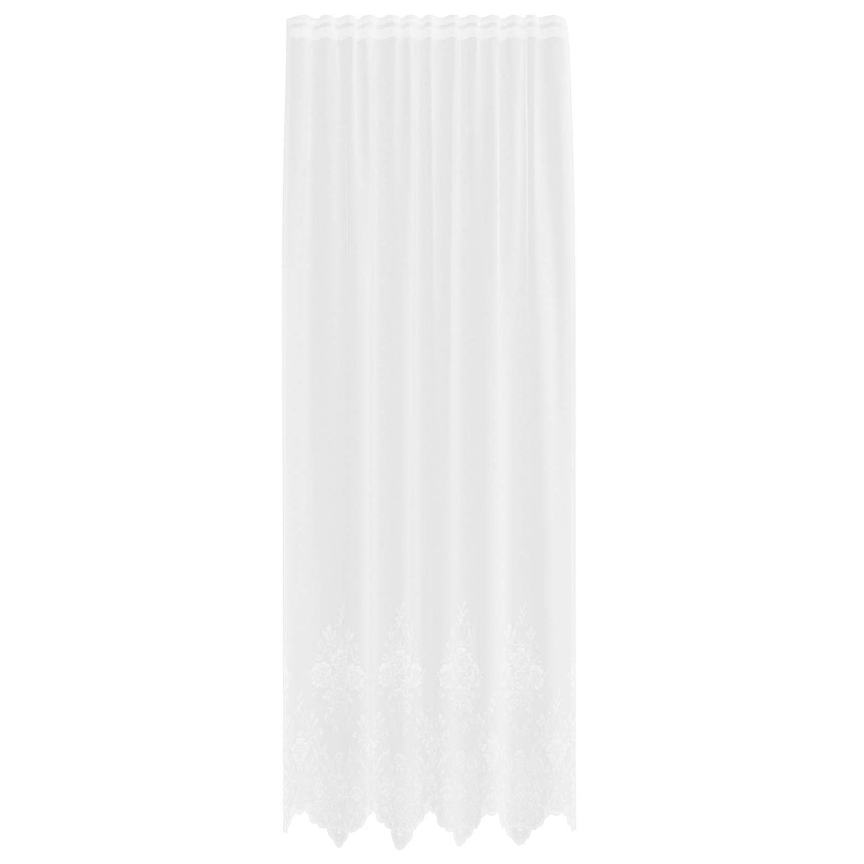Vidaxl kantgordijn met gordijnen bloemen wit 260 x 150 cm polyester