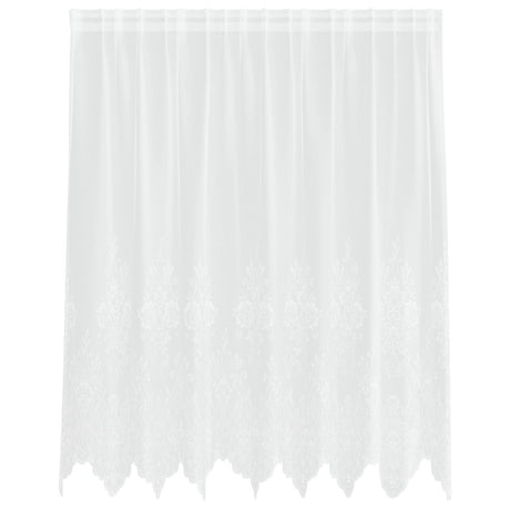 Vidaxl kantgordijn met gordijnen bloemen wit 160 x 200 cm polyester