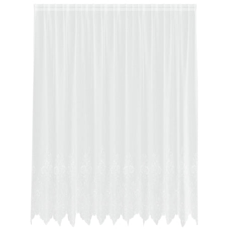Vidaxl kantgordijn met gordijnen bloemen wit 245x300cm polyester