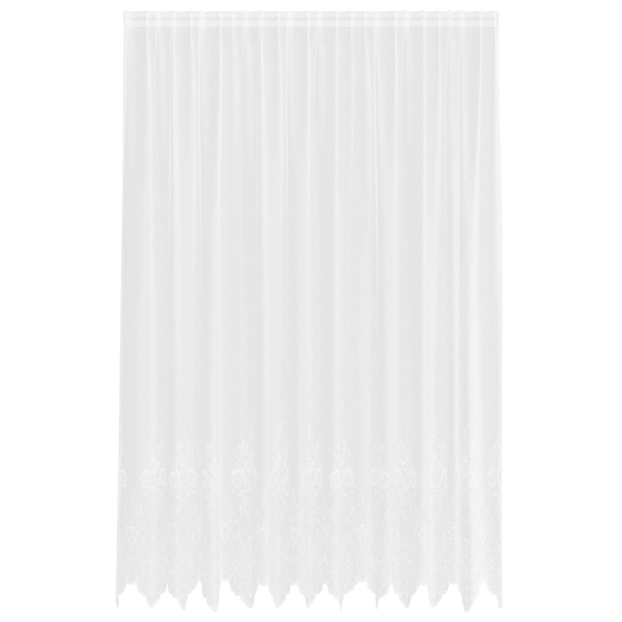 Vidaxl kantgordijn met gordijnen bloemen wit 300 x 300 cm polyester
