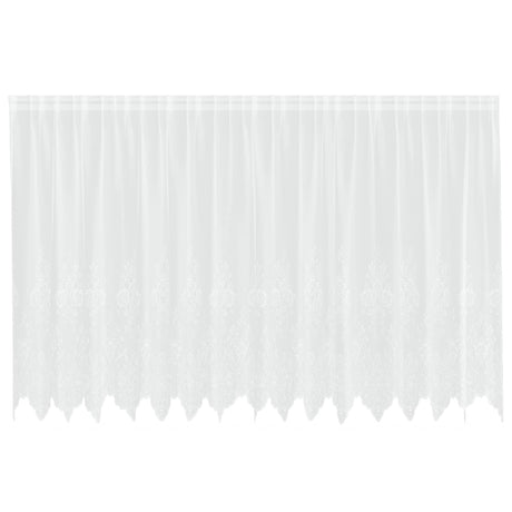 Vidaxl kantgordijn met gordijnen bloemen wit 160 x 400 cm polyester