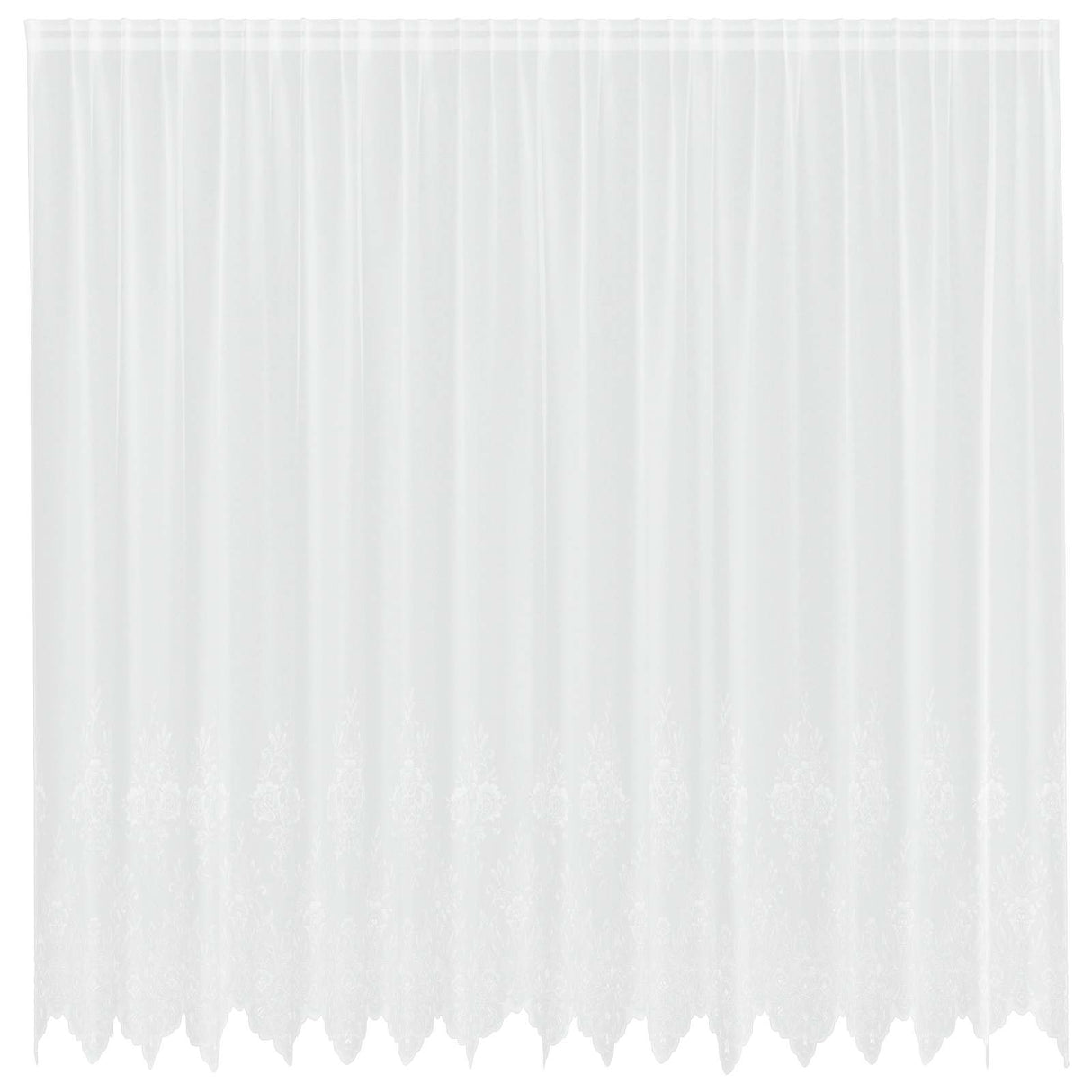 Vidaxl kantgordijn met gordijnen bloemen wit 240 x 400 cm polyester