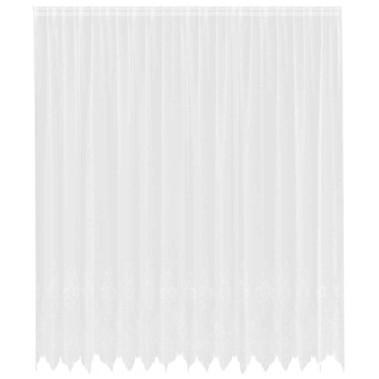 Vidaxl kantgordijn met gordijnen bloemen wit 280 x 400 cm polyester