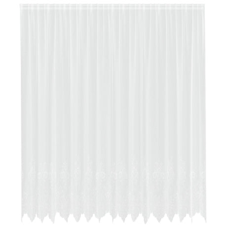 Vidaxl kantgordijn met gordijnen bloemen wit 300 x 400 cm polyester