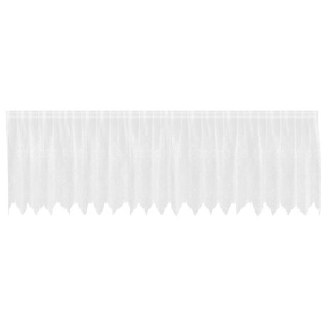 Vidaxl kantgordijn met gordijnen bloemen wit 100 x 500 cm polyester