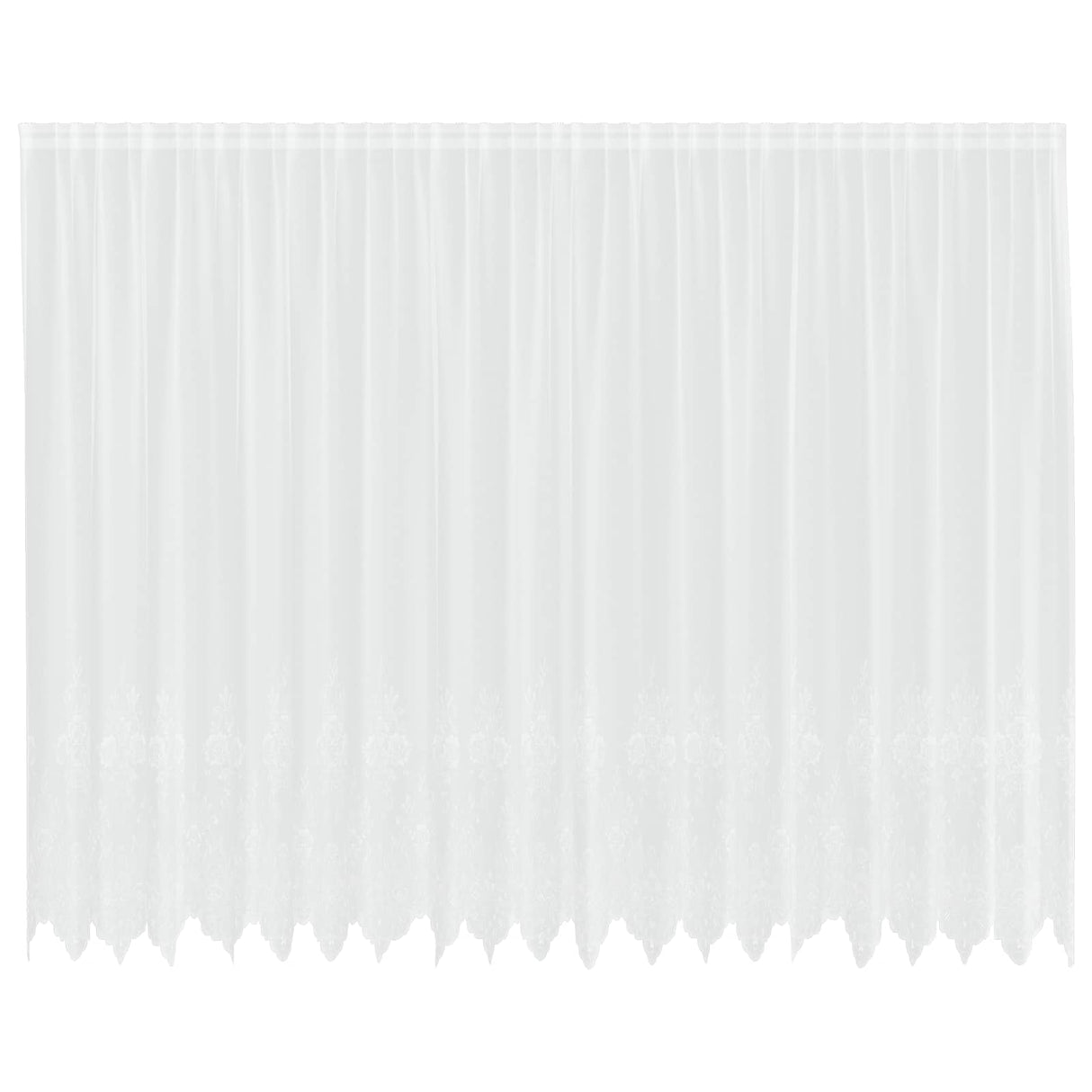 Vidaxl kantgordijn met gordijnen bloemen wit 240 x 500 cm polyester