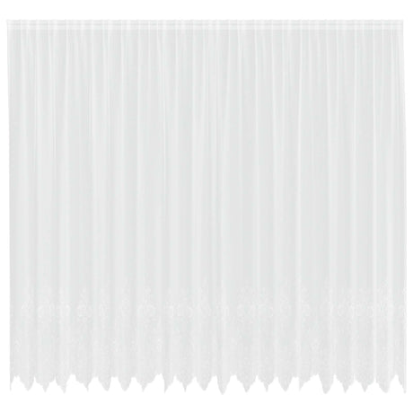 Vidaxl kantgordijn met gordijnen bloemen wit 260 x 500 cm polyester