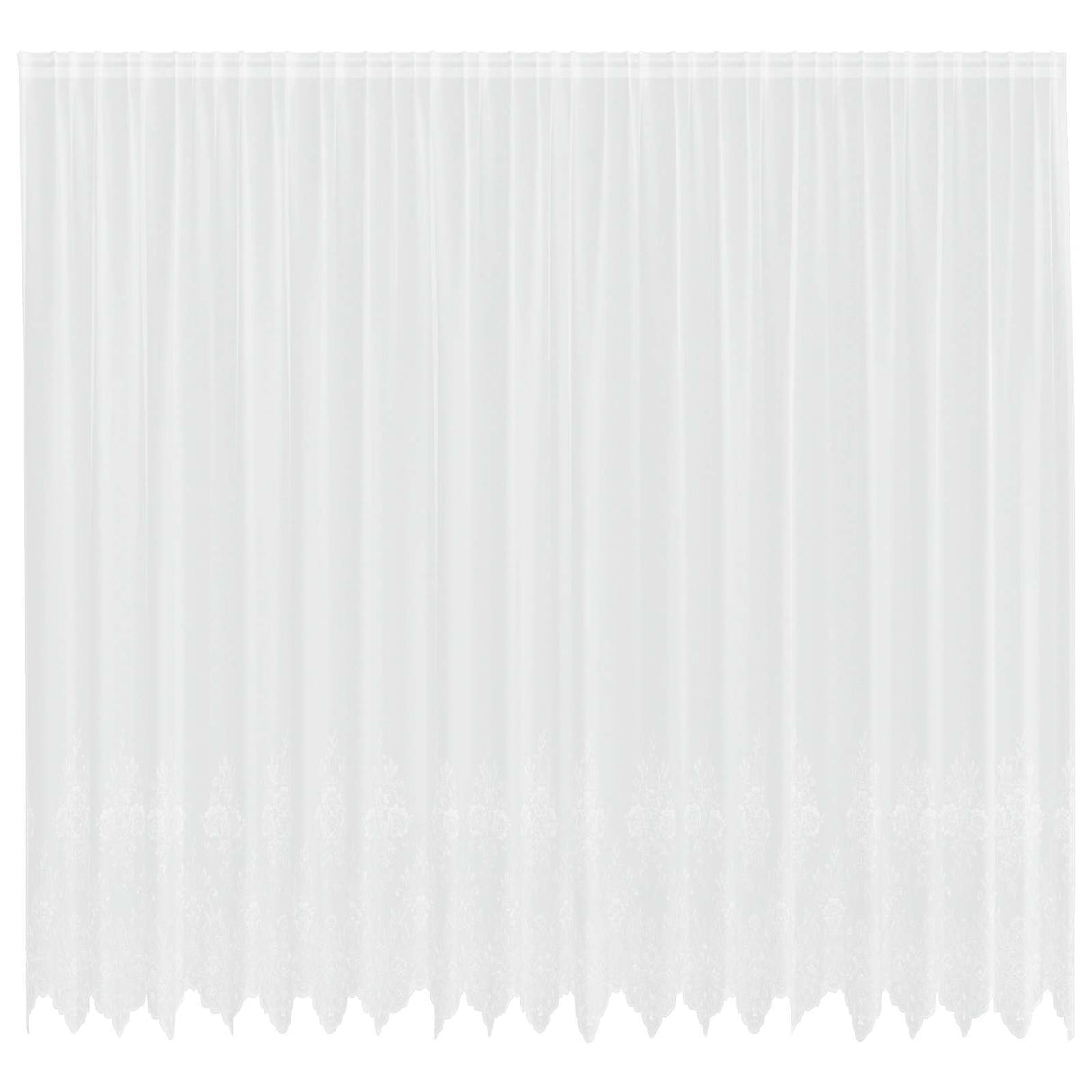 Vidaxl kantgordijn met gordijnen bloemen wit 280 x 500 cm polyester