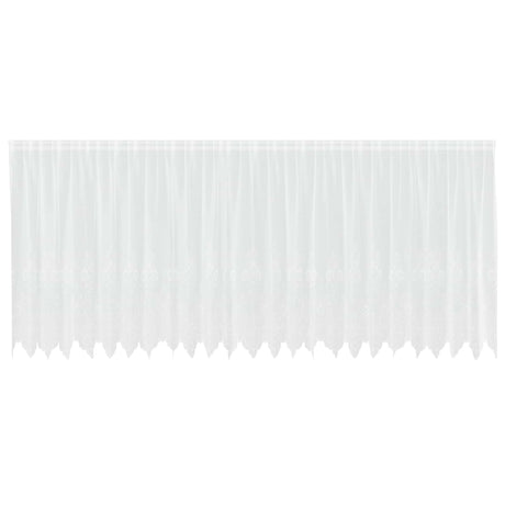 Vidaxl kantgordijn met gordijnen bloemen wit 180 x 600 cm polyester