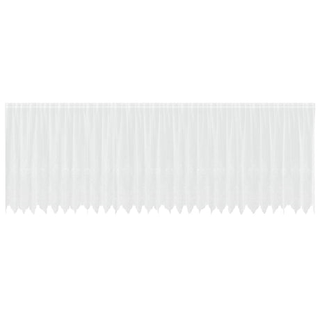 Vidaxl kantgordijn met gordijnen bloemen wit 180 x 750 cm polyester