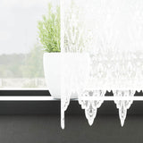 Vidaxl kantgordijn met gordijnen bloemen wit 200 x 750 cm polyester