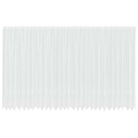 Vidaxl kantgordijn met gordijnen bloemen wit 300 x 750 cm polyester