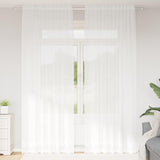 Vidaxl kantgordijn met gordijnen bloemen wit 280 x 150 cm polyester