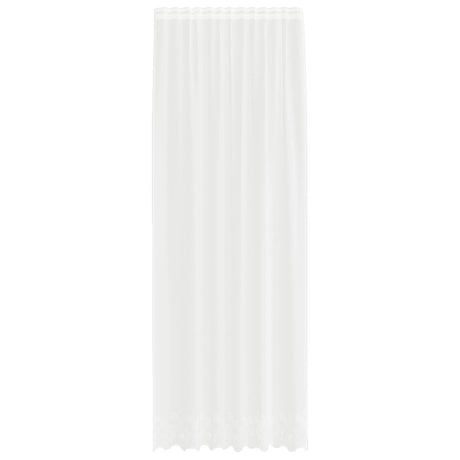 Vidaxl kantgordijn met gordijnen bloemen wit 300 x 150 cm polyester