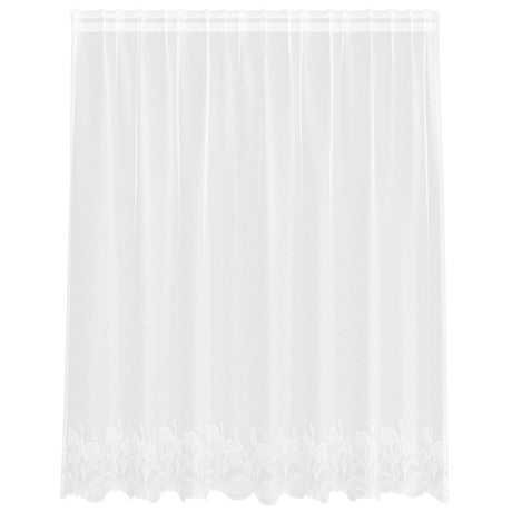 Vidaxl kantgordijn met gordijnen bloemen wit 140 x 200 cm polyester