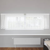 Vidaxl kantgordijn met gordijnen bloemen wit 80 x 300 cm polyester