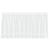 Vidaxl kantgordijn met gordijnen bloemen wit 100 x 300 cm polyester