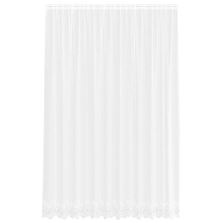 Vidaxl kantgordijn met gordijnen bloemen wit 280 x 300 cm polyester