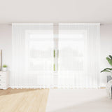 Vidaxl kantgordijn met gordijnen bloemen wit 300 x 300 cm polyester