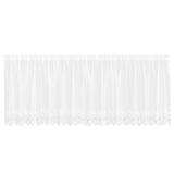 Vidaxl kantgordijn met gordijnen bloemen wit 120 x 400 cm polyester