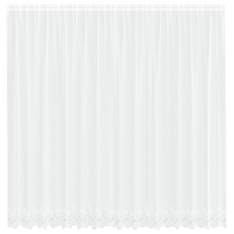 Vidaxl kantgordijn met gordijnen bloemen wit 200 x 400 cm polyester