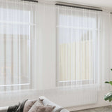 Vidaxl kantgordijn met gordijnen bloemen wit 260 x 400 cm polyester