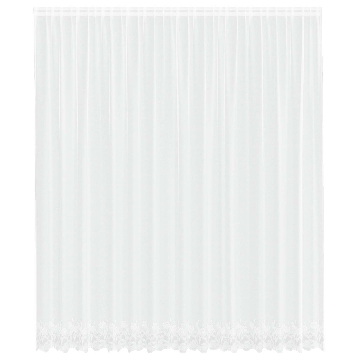 Vidaxl kantgordijn met gordijnen bloemen wit 260 x 400 cm polyester