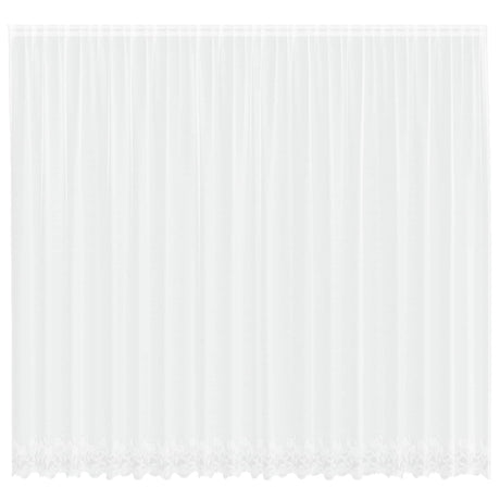 Vidaxl kantgordijn met gordijnen bloemen wit 260 x 500 cm polyester