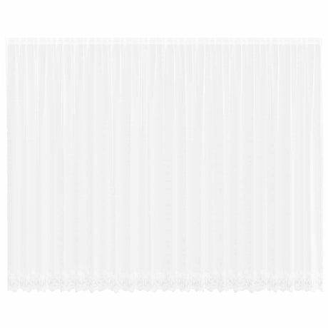 Vidaxl kantgordijn met gordijnen bloemen wit 280 x 600 cm polyester