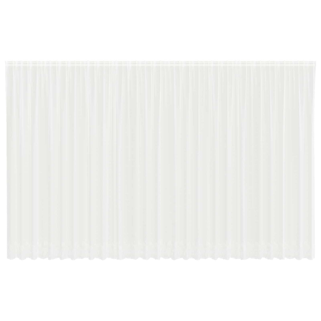 Vidaxl kantgordijn met gordijnen bloemen wit 280 x 750 cm polyester