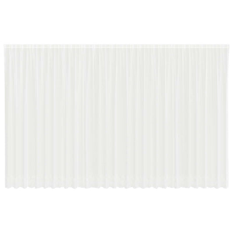 Vidaxl kantgordijn met gordijnen bloemen wit 280 x 750 cm polyester