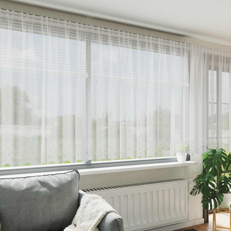 Vidaxl kantgordijn met gordijnen wit 900 x 140 cm polyester