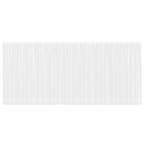 Vidaxl kantgordijn met gordijnen bloemen wit 200 x 900 cm polyester
