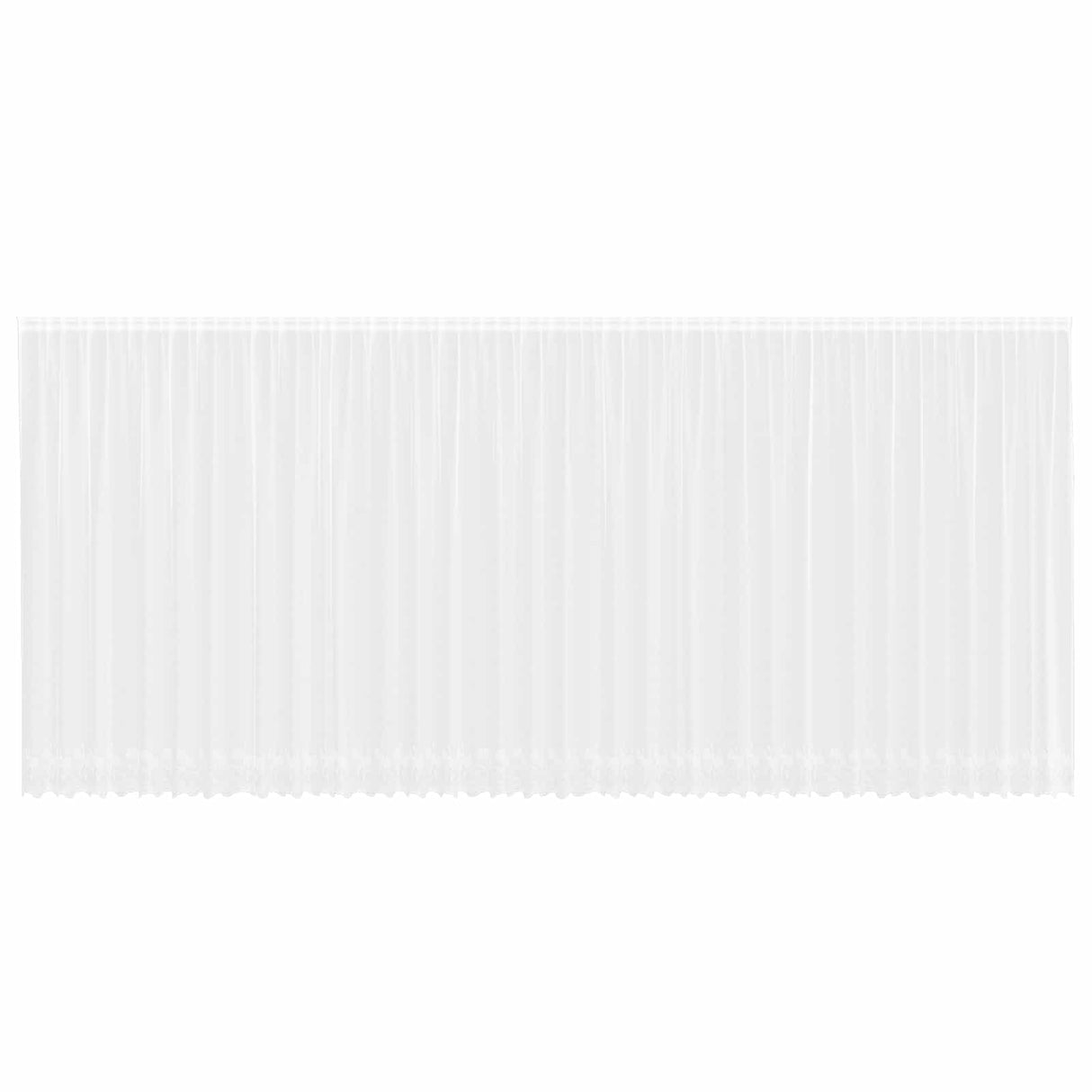 Vidaxl kantgordijn met gordijnen bloemen wit 240x900cm polyester