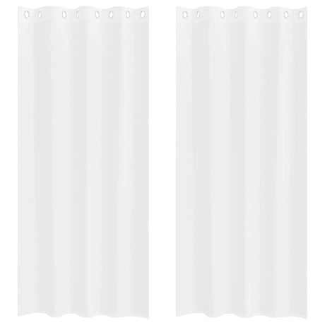 Vidaxl voile gordijn met gordijnen 2 pcs wit 225 x 140 cm polyester