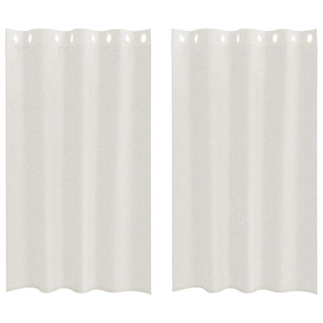 Vidaxl voile gordijn met gordijnen 2 pcs crème 175 x 140 cm polyester