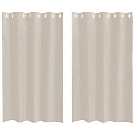 Vidaxl voile gordijn met gordijnen 2 pcs zand 175 x 140 cm polyester